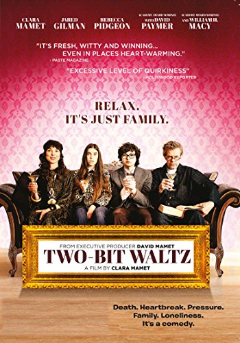 "Image of 'Two-bit Waltz' DVD cover featuring four adults on a couch, holding drinks."