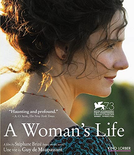 Blu-ray cover for “A Woman’s Life” featuring a woman in profile.