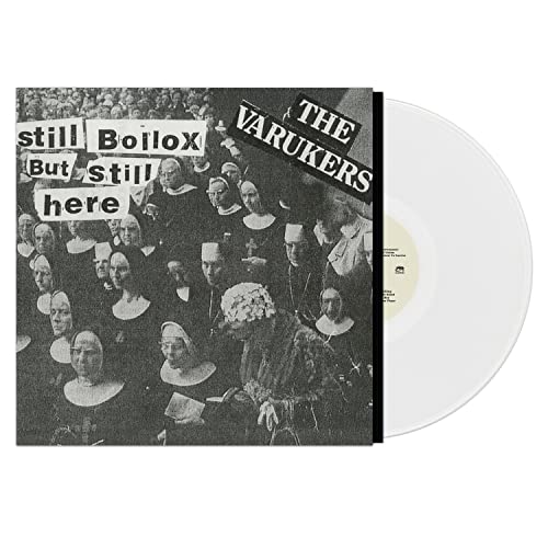Vinyl record with black and white cover depicting a group of nuns.