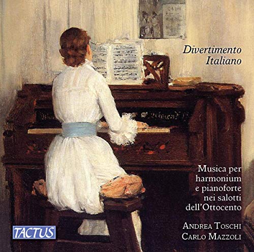 A CD cover featuring a woman playing piano, with Italian text and "Tactus" logo.