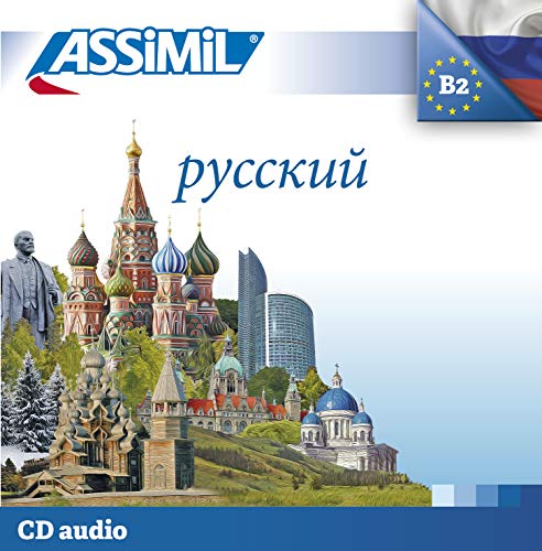 CD cover for Russian language course featuring St. Basil’s Cathedral.