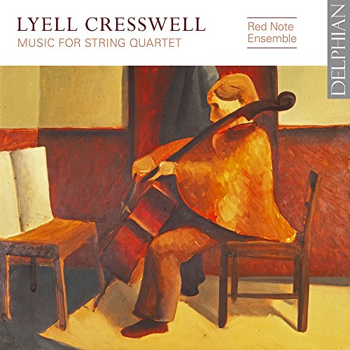 A CD cover featuring a cellist in a warm-toned, abstract painting.