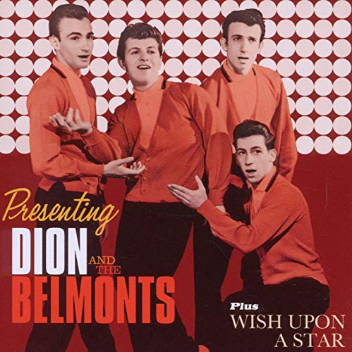 Dion and The Belmonts album cover with four men in red shirts.