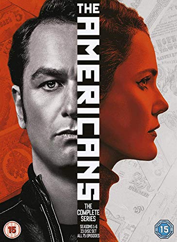 DVD cover for "The Americans" showing a man and woman back-to-back.