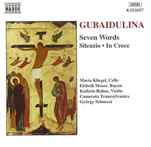 CD cover depicting a religious icon with a crucified figure and musicians’ names.