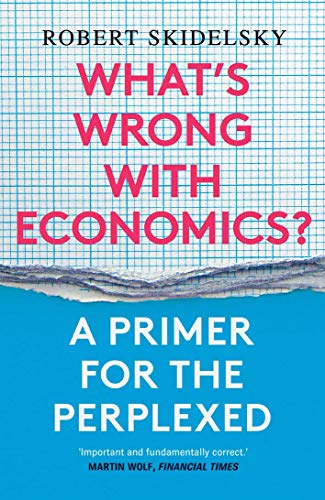 Book cover with graph paper background, torn edge, and title "What's Wrong with Economics?" in red.