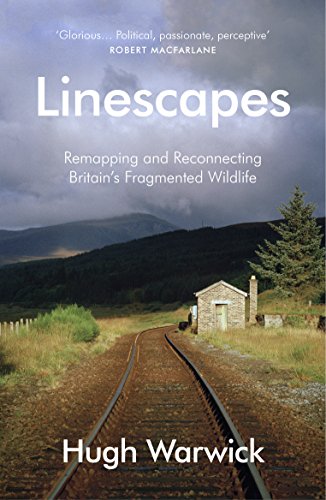 "Book cover with railway tracks leading to a small stone building and trees."