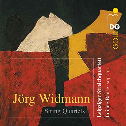 CD cover with abstract red and yellow painting, text: "Jörg Widmann.