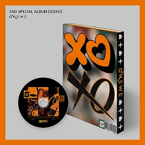 Onewe “Xoxo” album cover and CD with orange and black graphics.