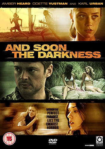 DVD cover for "And Soon The Darkness" with collage of scenes and actors.