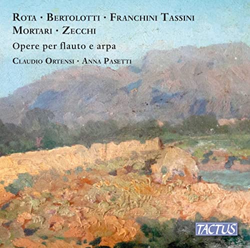 CD cover with landscape painting and text naming composers and performers.