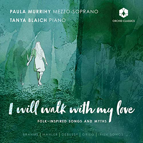 CD cover for Paula Murrihy’s “I Will Walk With My Love,” featuring watercolor art.