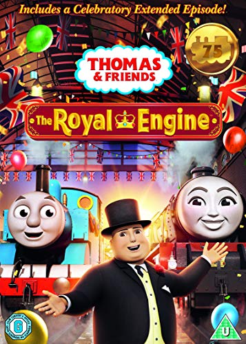 DVD cover for “Thomas & Friends: The Royal Engine” featuring Thomas, characters.