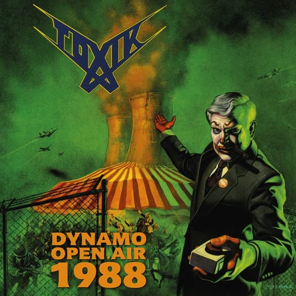 CD cover: green, industrial landscape with a man in a suit and smokestacks.