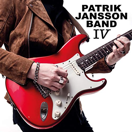 Person playing a red electric guitar, album cover for Patrik Jansson IV.