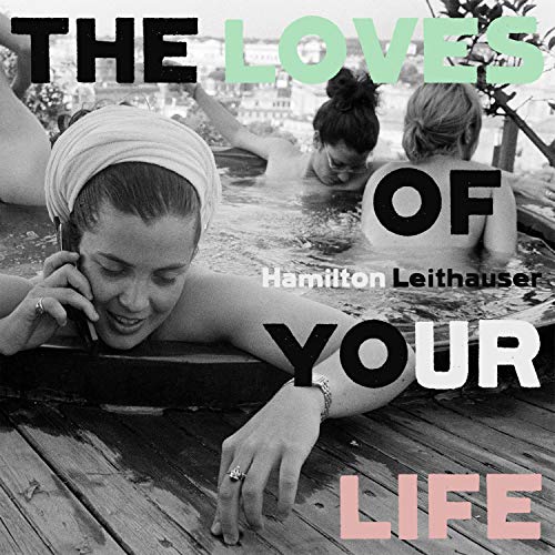 "Black and white vinyl album cover with women in a rooftop pool."