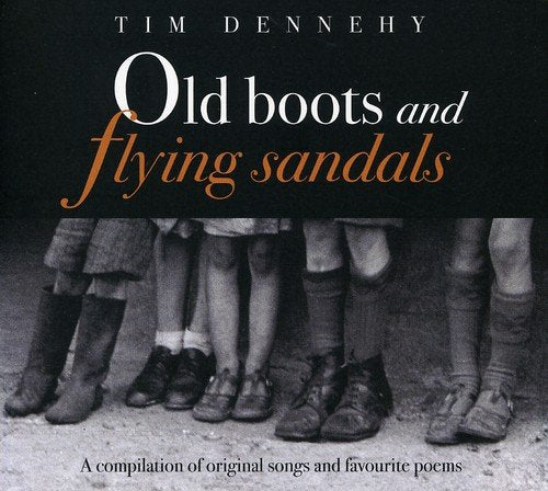CD cover for āOld Boots and Flying Sandalsā featuring childrenās legs.