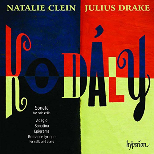 "CD cover with 'Kodaly' in large letters, divided into colored sections."