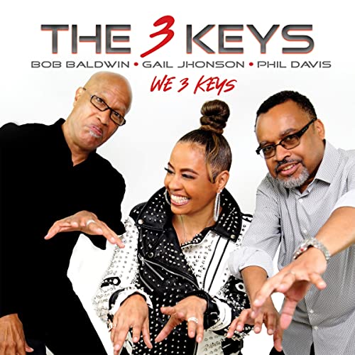 CD cover featuring three smiling musicians, Bob Baldwin, Gail Johnson, and Phil Davis.