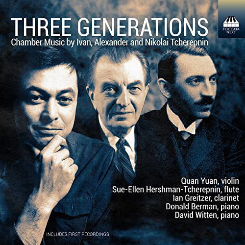 CD cover featuring portraits of three men and text: "Three Generations.