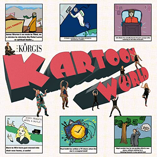 Album cover for "Kartoon World" by The Korgis, featuring cartoon panels.