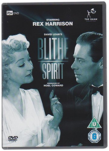 DVD case for "Blithe Spirit" with black and white image of a man and woman.