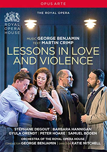 DVD cover for "Lessons in Love and Violence" opera performance.