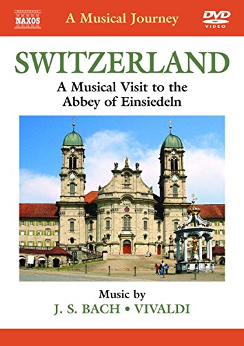 DVD cover featuring Abbey of Einsiedeln with green-domed towers and red roof.