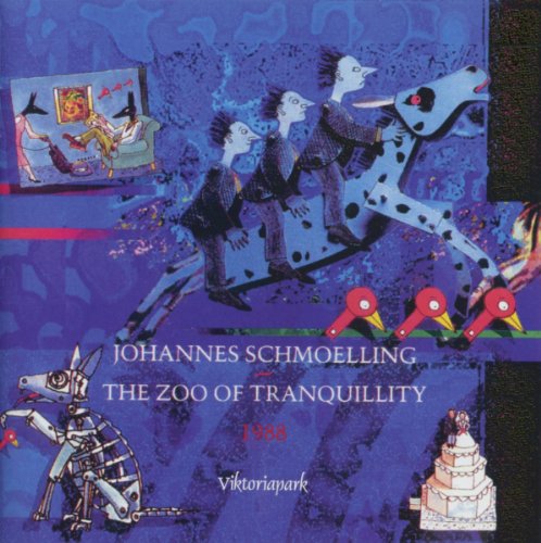 CD cover: abstract illustration of figures with a spotted animal.