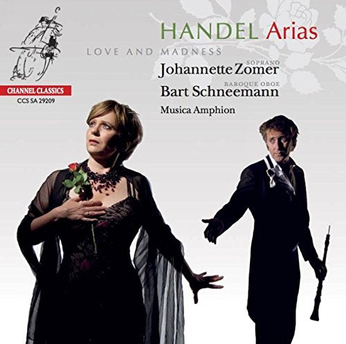 CD cover featuring a woman holding a rose and a man holding an oboe.