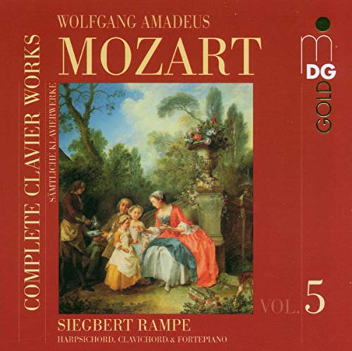 Red CD case with classical painting of people in a garden.