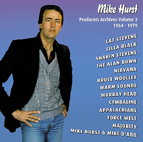 CD cover featuring Mike Hurst and artist names like Cat Stevens.