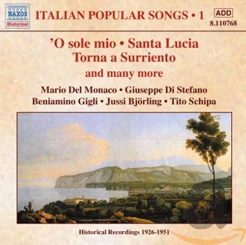 CD cover for “Monacos - Italian Popular Songs, Vol. 1” with landscape.