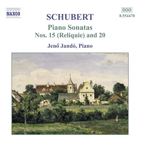 CD cover for Schubert piano sonatas with a landscape painting.