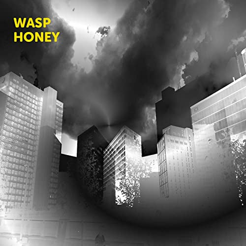 CD cover: grayscale cityscape with yellow "Wasp Honey" text.