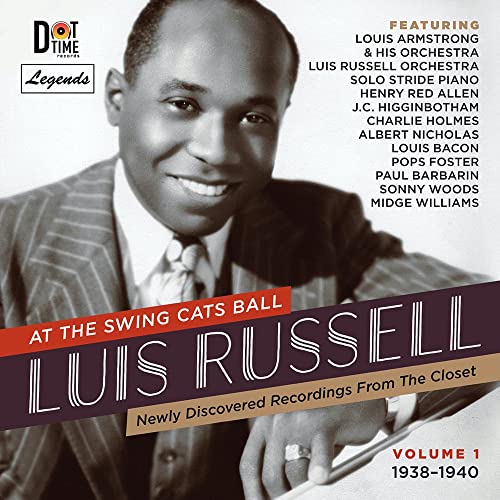 CD cover featuring portrait of Luis Russell, a jazz musician, with text.