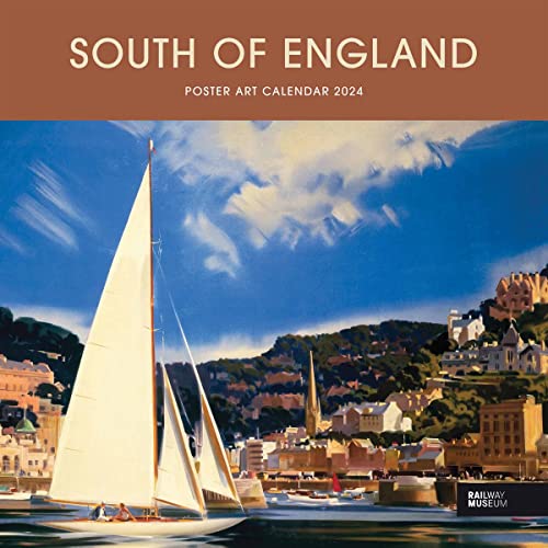 South Of England Poster Art NRM Wall Calendar 2024