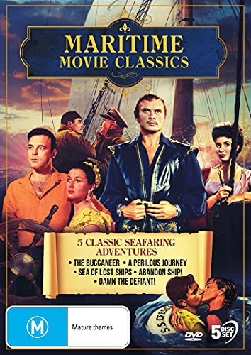 DVD cover for "Maritime Movie Classics" featuring actors and a sailing ship.