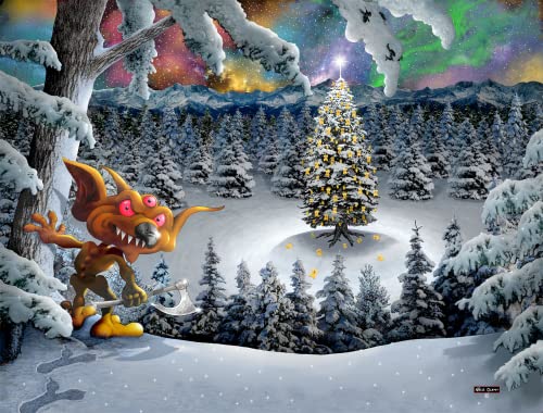 Puzzles For Adults - Grymnitt And The Teddy Bear Tree - Mike Jupp 1000 Piece Jigsaw Puzzle | Made In Britain | Thick Puzzle Board | Cartoon Puzzles