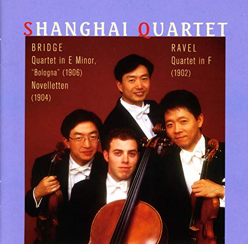 Shanghai Quartet CD cover featuring four musicians with string instruments.