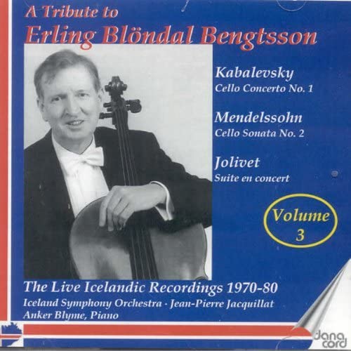 CD cover featuring cellist Erling Blondal Bengtsson with musical composers listed.