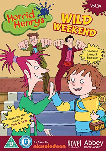 "Cartoon DVD cover featuring 'Horrid Henry' with animated characters."