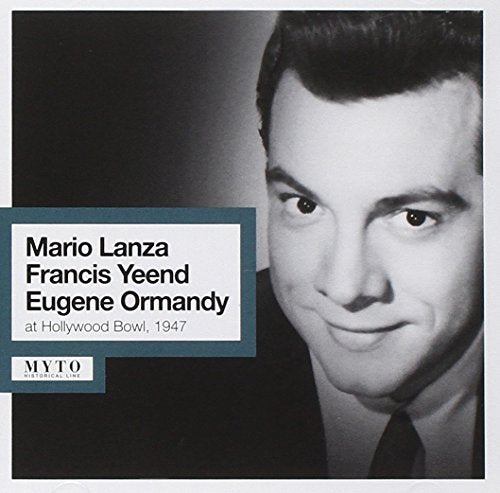 Black and white CD cover featuring a portrait of Mario Lanza in a suit.