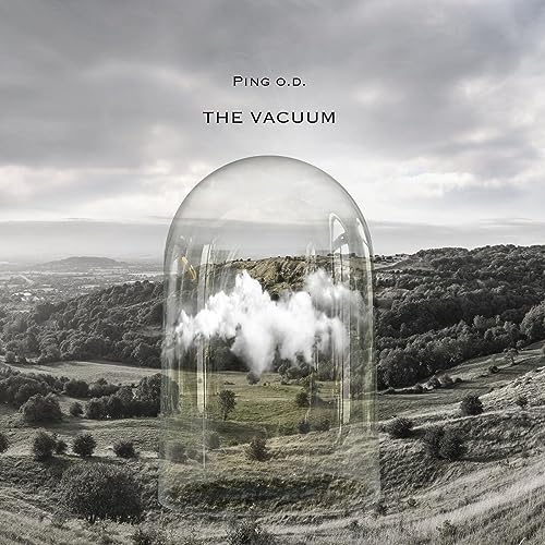 CD cover: landscape under a glass dome with rising smoke.