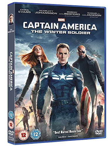 DVD cover featuring Captain America holding a shield, with a grey background.
