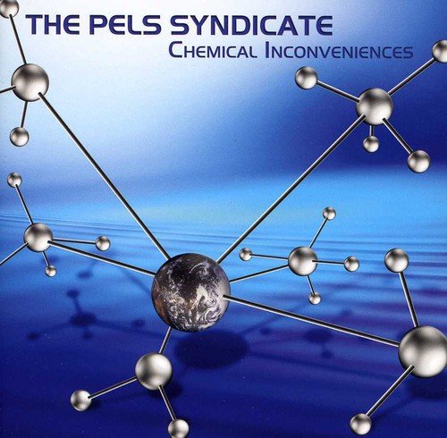 Album cover with molecular structure and blue gradient background, titled "The Pels Syndicate".