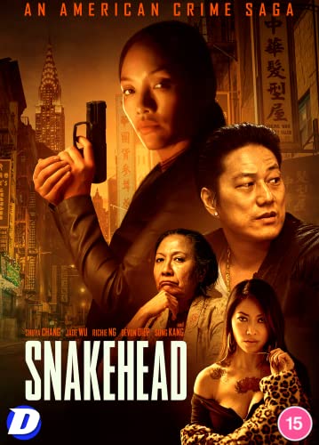 DVD cover for "Snakehead" featuring four Asian actors and a city skyline.