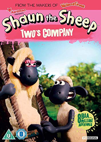 Shaun the Sheep DVD cover featuring two sheep on a rope swing.