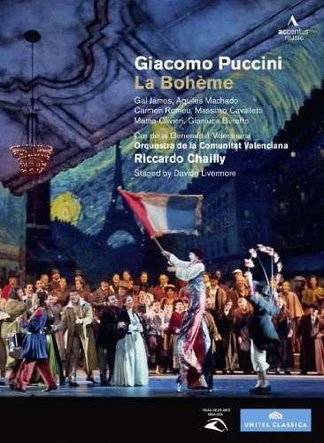 DVD cover for Giacomo Puccini’s “La Bohème” opera performance.