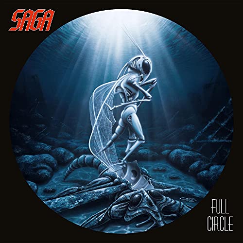 CD cover for Saga’s “Full Circle” featuring a robotic figure underwater.